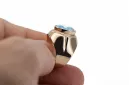 Aquamarine Original Vintage 14K Rose Gold Ring Vintage style vrc296r